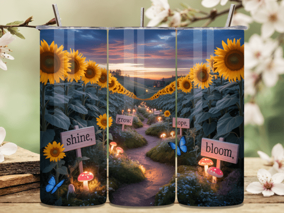 Download Sunflower Path Inspirational Tumbler PNG - Tumbler png Collection