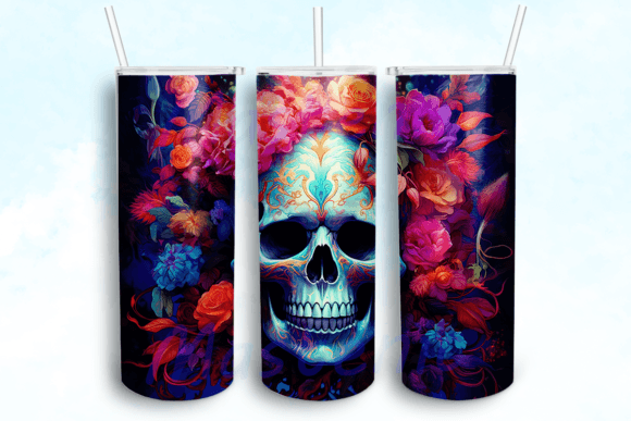 Download Magical Skull Tropical Tumbler PNG - Tumbler png Collection
