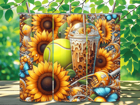 Download Sunflower Tennis Ball Summer Tumbler PNG - Tumbler png Collection