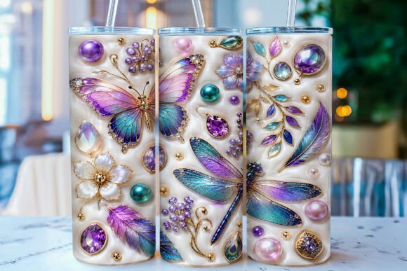 Download Inflated Butterfly Dragonfly Tumbler PNG - Tumbler png Collection