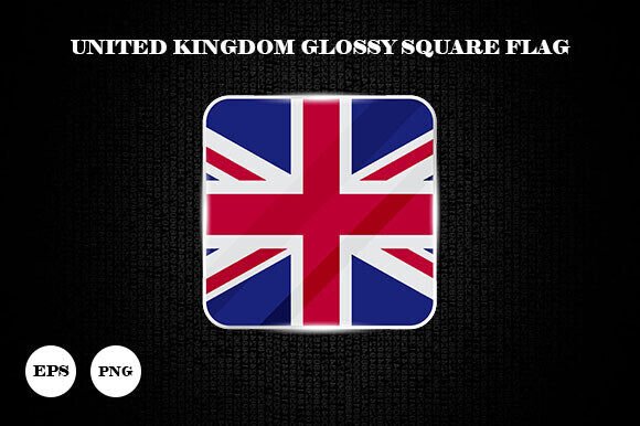 Download United Kingdom Glossy Square Flag Icon - Premium Resources