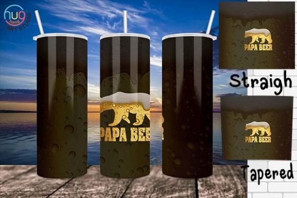 Download Papa Bear with Beer, Dad Tumbler Png - Tumbler png Collection
