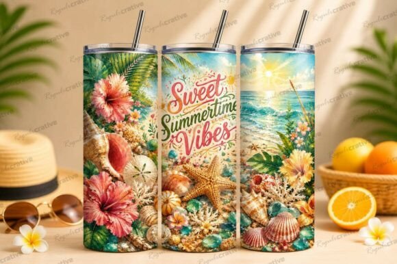 Download Sweet Summertime Vibes Beach Tumbler PNG - Tumbler png Collection