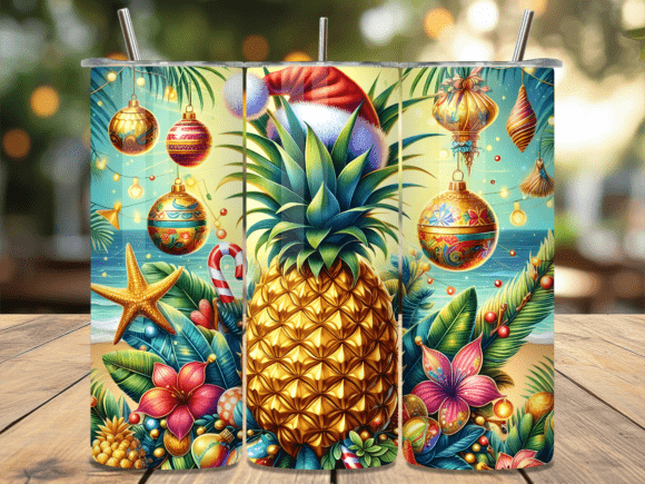 Download Pineapple Christmas Tropical Tumbler PNG - Tumbler png Collection